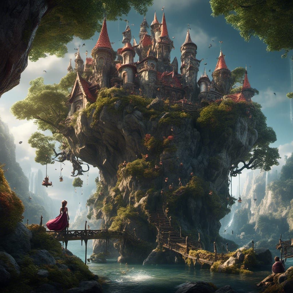 Elfin Twins in Detailed Matte Painting Style