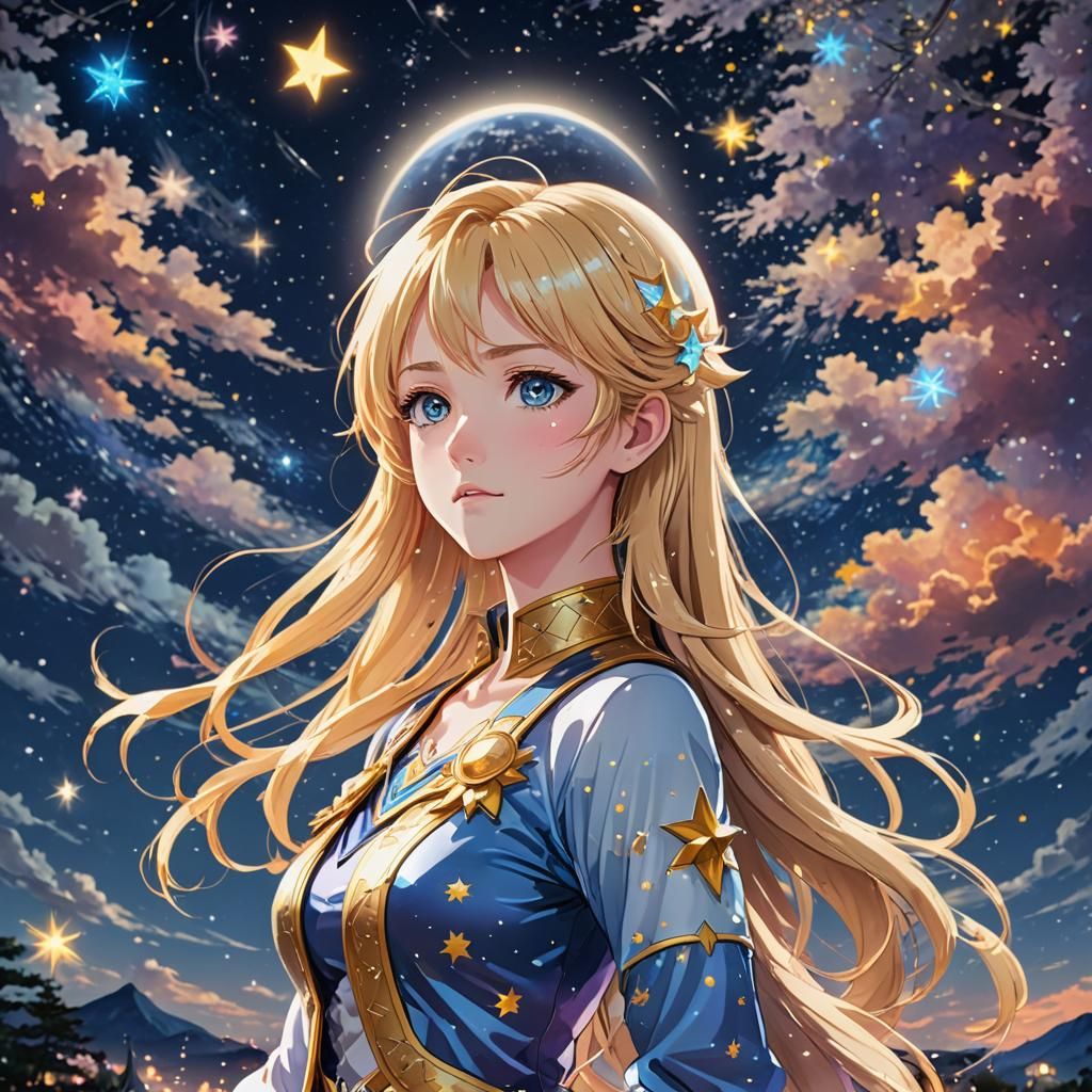 Lucy Heartfilia in Starry Anime 3D Art