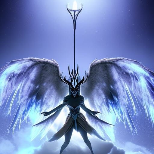 Anime Death Angel Squirrel in a Cosmic Ethereal Fantasy