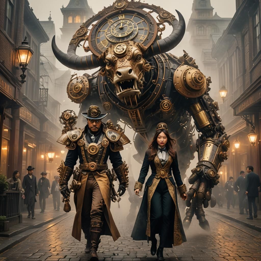 Steampunk Clockwork Minotaur