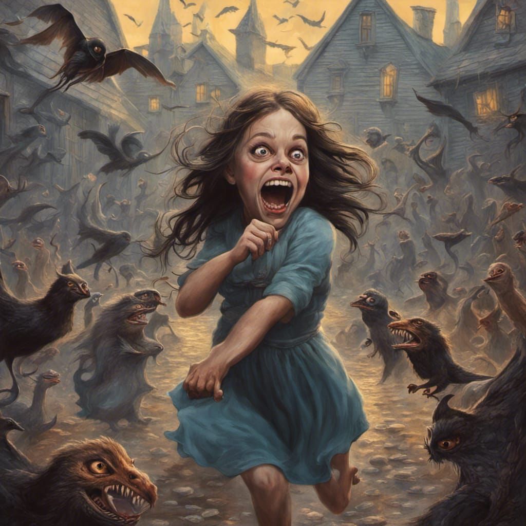 Feral Children's Witches Sabbath in Detailed Matte Painting