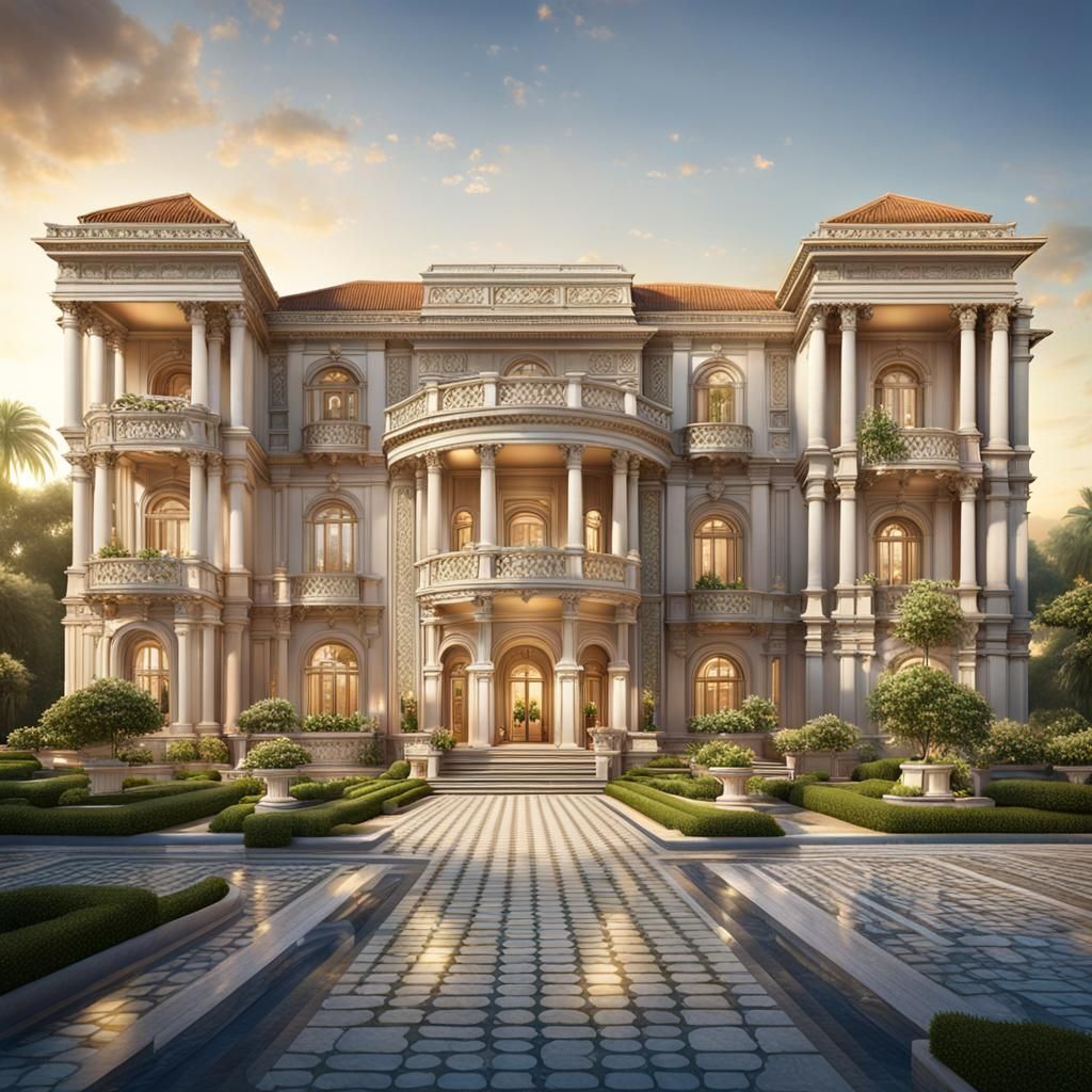 Grand Mansion: Photorealistic Architectural Rendering