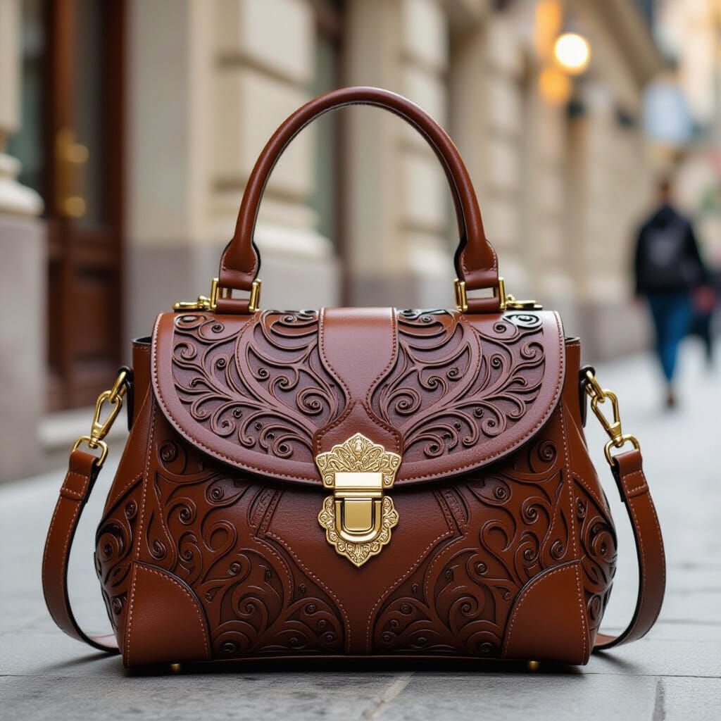 Designer Bag With Intricate, Creative Shape