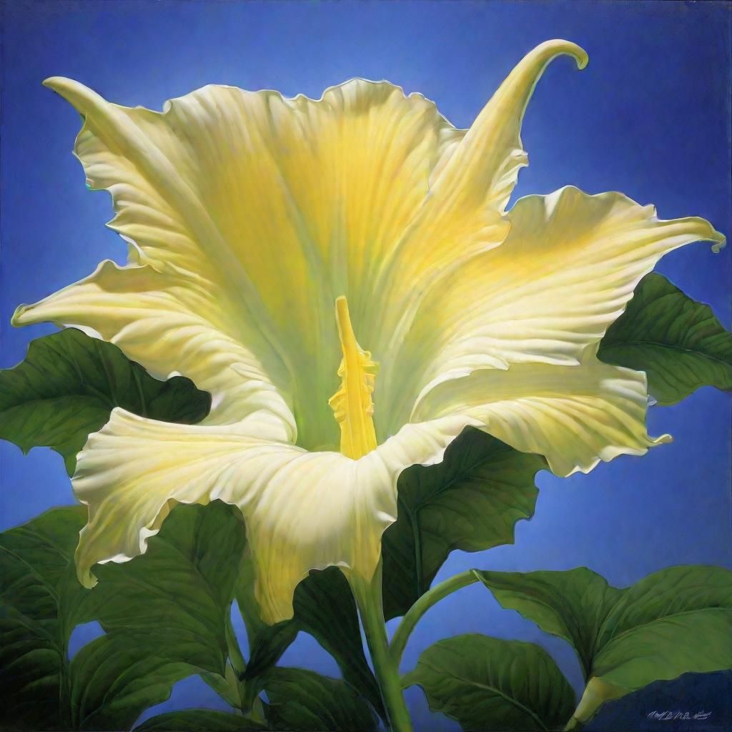 Angel Trumpet Flower Inspired by Michael Whelan