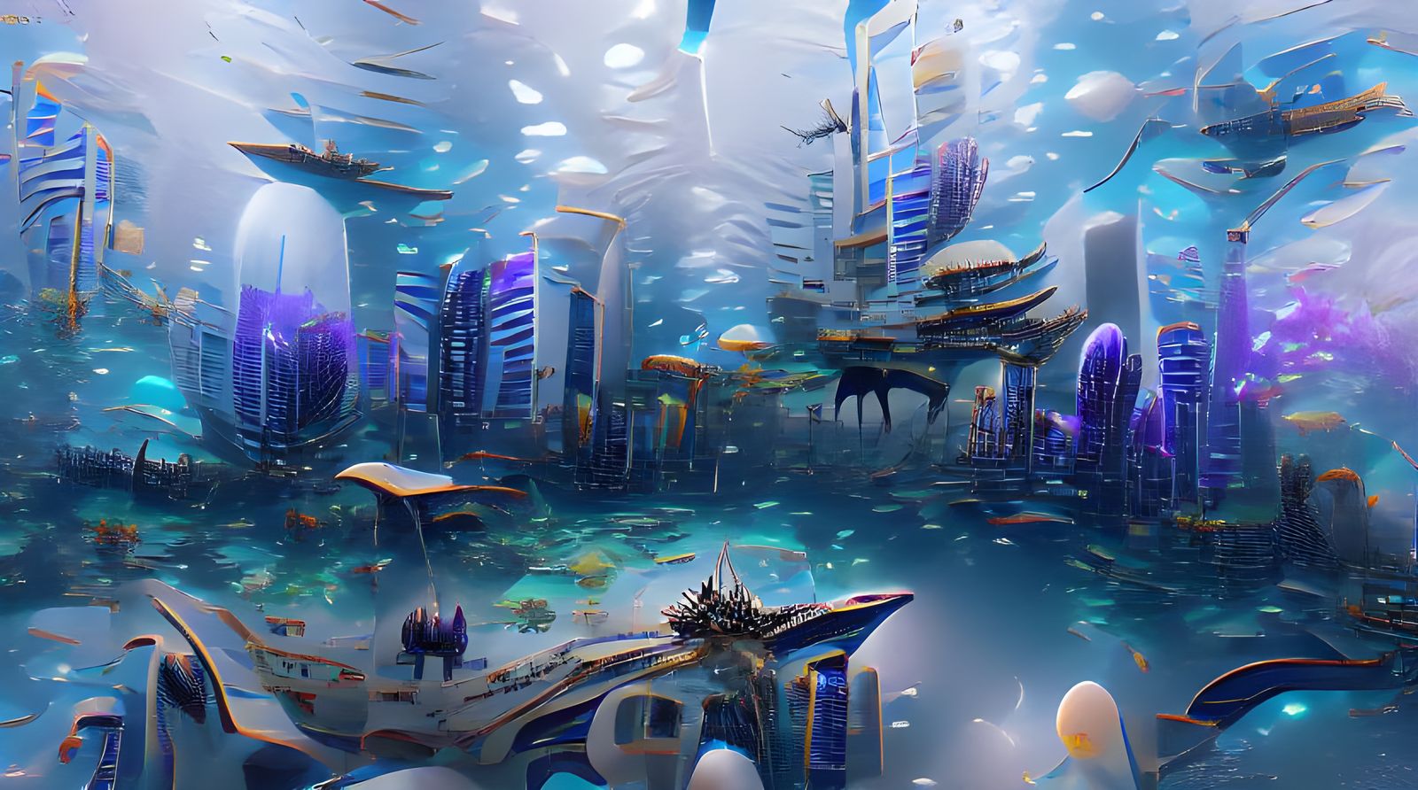 Underwater City of the Future in 8K Resolution