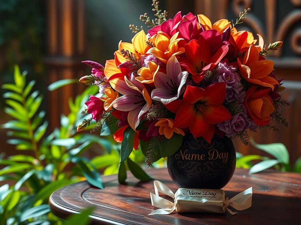 Whimsical Floral Celebration in a Mystical Realm