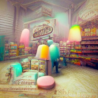 Pastel Candy Store: 8K 3D Concept Art