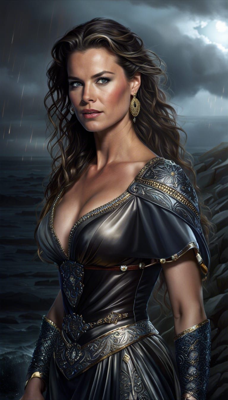 Rebecca Romijn as a Stormy Night Goddess