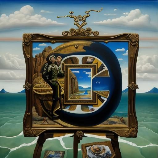 Surreal Melting Self Portrait in Dali Style