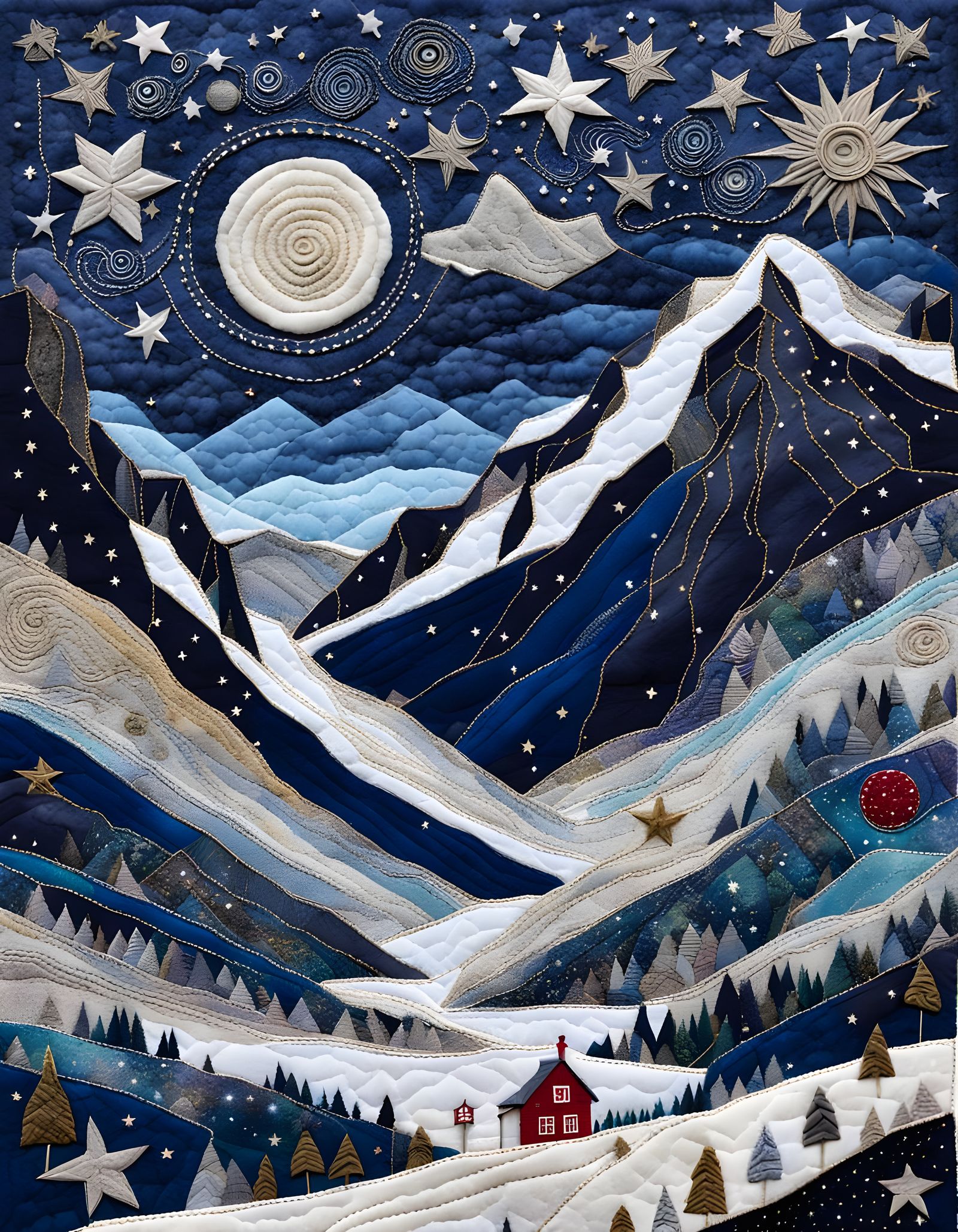 Winter Alps in a Medieval Tapestry