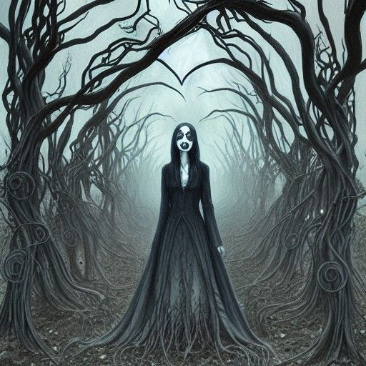 Eldritch Vines Ensnare Undead: Dark Fantasy Art