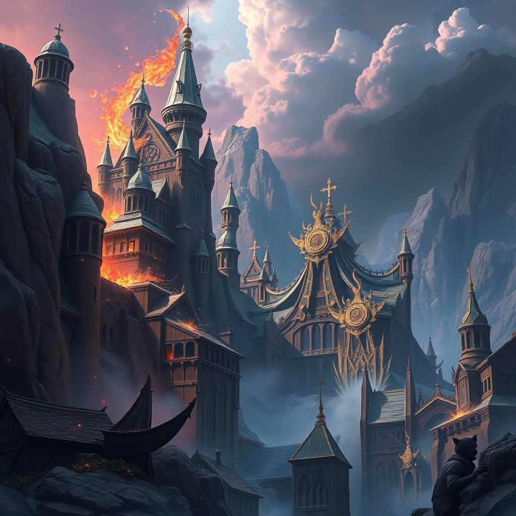 Surreal Renaissance Masterpiece in Vibrant Colors