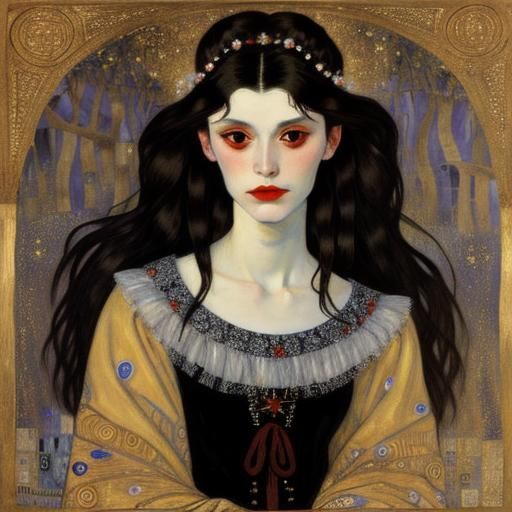 Vampire Beauty Inspired by Klimt and Serebriakova