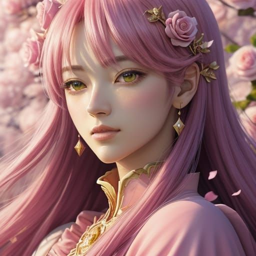 Manga Rose Princess in Vibrant Garden