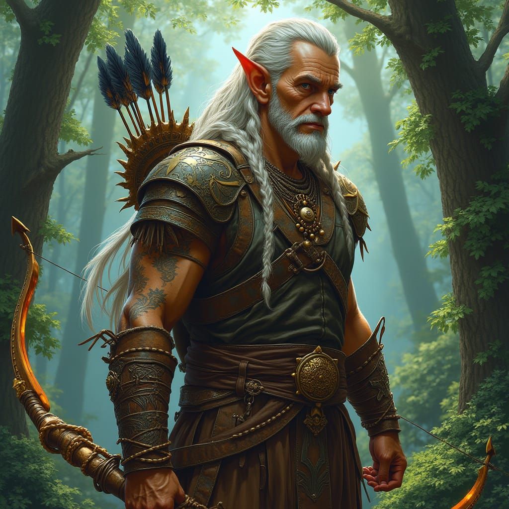 Elven Warrior Portrait in Heroic Fantasy Style