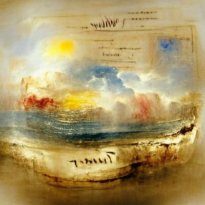 Dramatic Seascape in Romantic Style