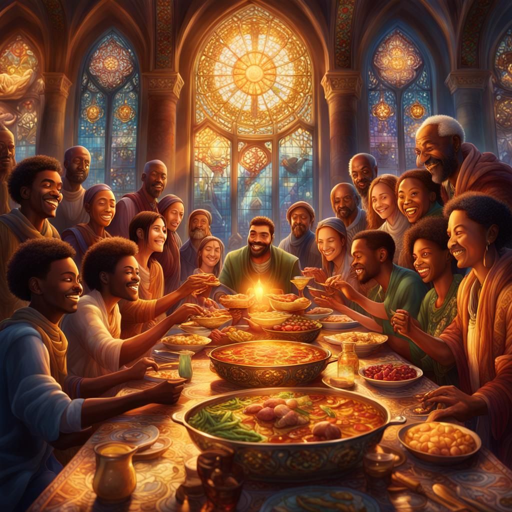 Diverse Cultures Unite in Harmony: Fantasy Art