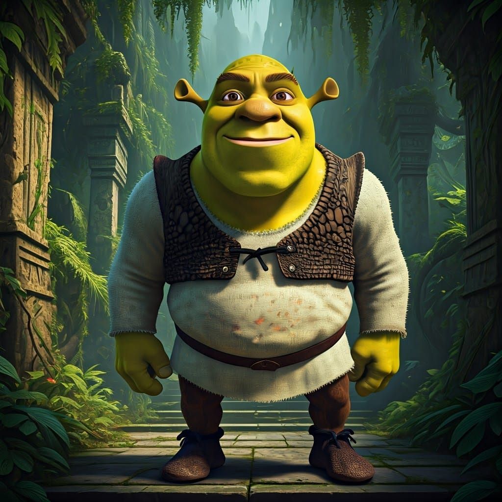 Shrek and Gru Dwarf Mashup: Artstation Concept Art