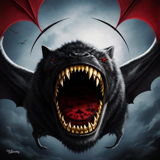 Sharp Vampire Fangs Generated by AI