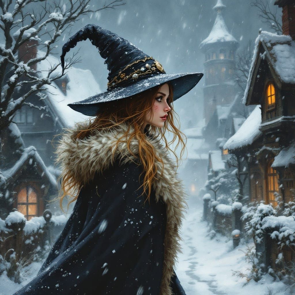 Snowbound Witch in Winter Wonderland