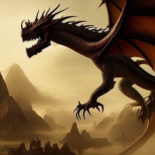 Epic Dragons in Dramatic Digital Matte Painting