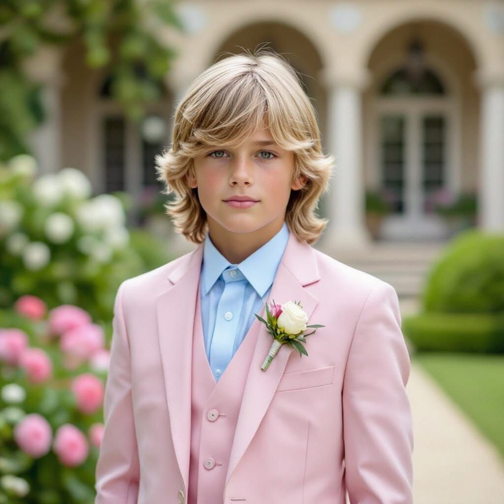Boy Attends Parents' Wedding in Hyperrealistic Photo