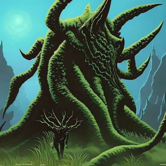 Lovecraftian Night-Gaunt Monster Digital Painting