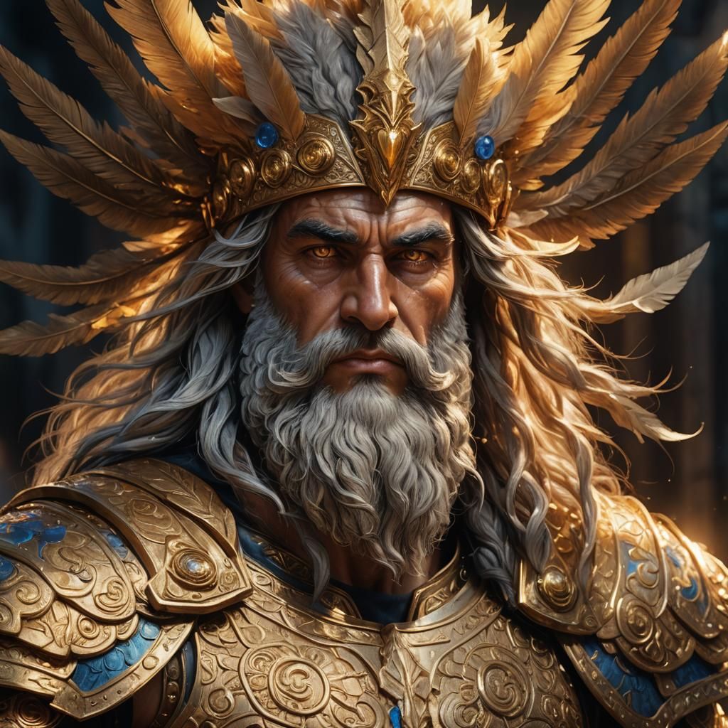 Greek God of Giants: Hyperrealistic Fantasy Portrait
