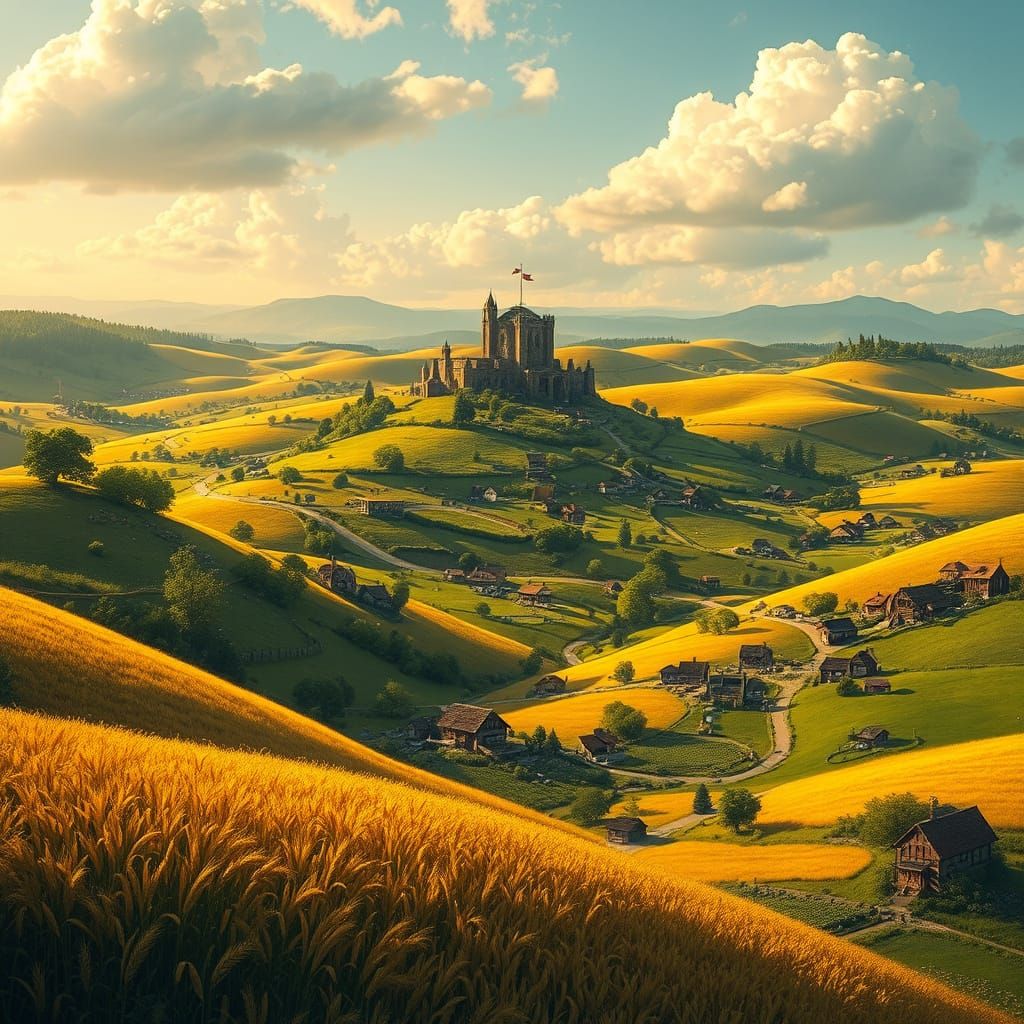 Lush Kingdom of Caldara: A Digital Painting