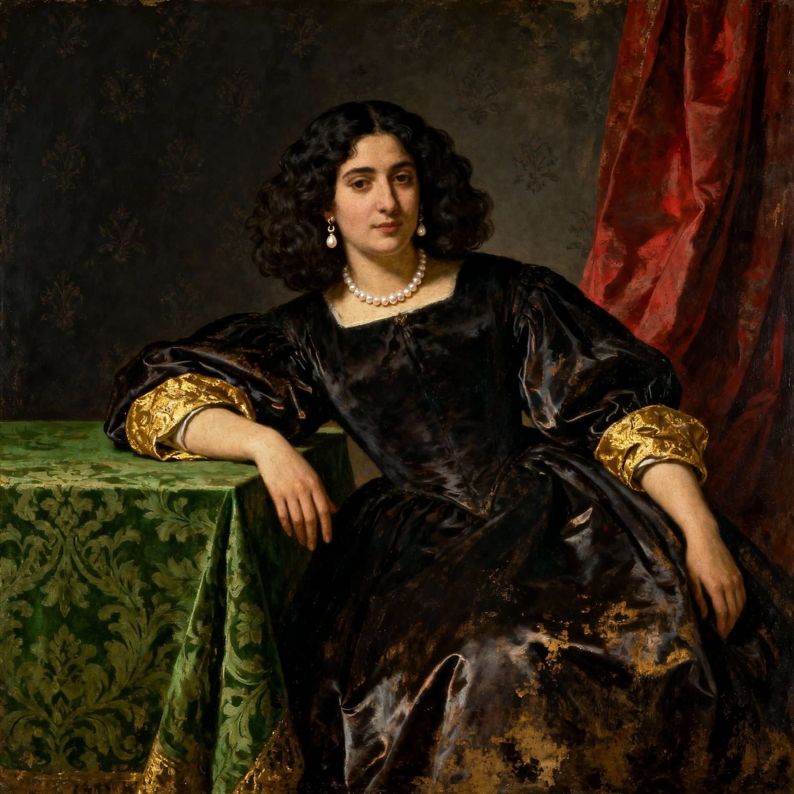 17th Century Spanish Woman Portrait in Velázquez Style