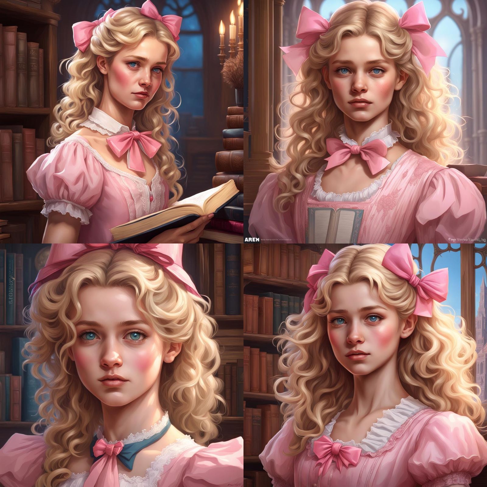 Victorian Girl Portrait in Digital Art Style