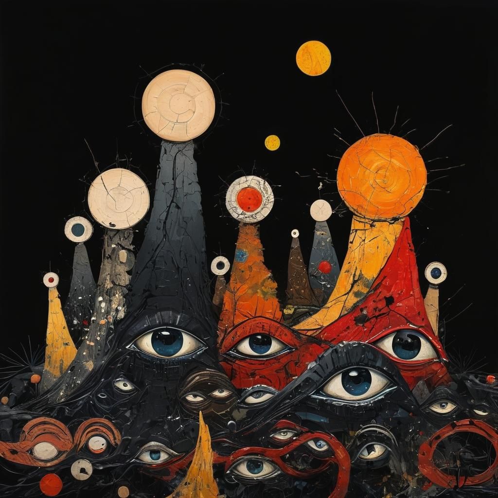 Surreal Phosphorescent Shapes Rise in Dream Landscape