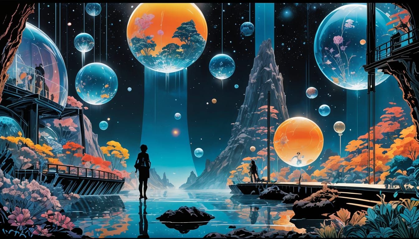 Cosmic Human Odyssey: A Solarpunk Comic Art