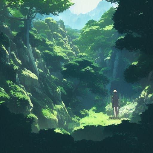 Anime Hidden Valley Digital Painting