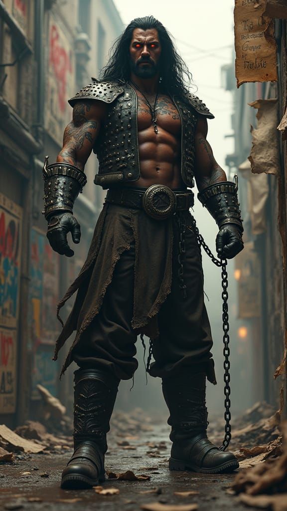 Lobo in Gritty Alley Hyper Realistic Spectacle