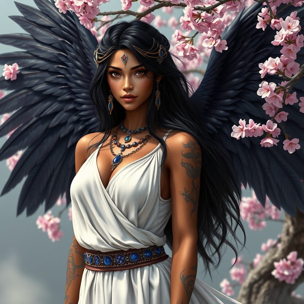 Ethereal Goddess of Heaven and Earth in Ancient Japanese Art...