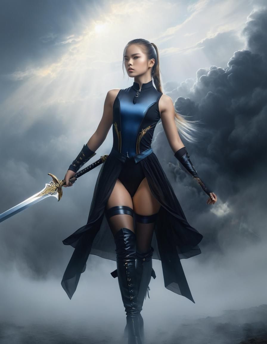 Ethereal Portrait of Woman in Oil on Canvas