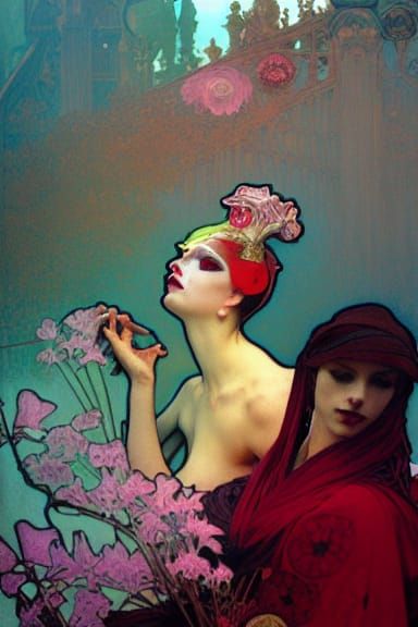 Epic Gothic Scene in Steampunk Style