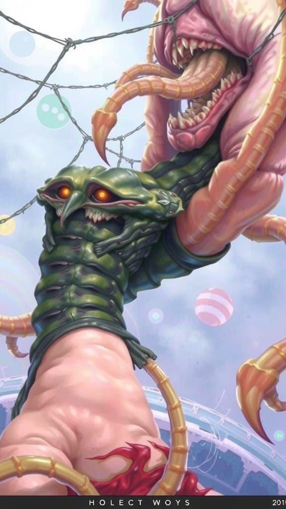 Lovecraftian Horror: Tentacles with Spider Skeletons and Sna...