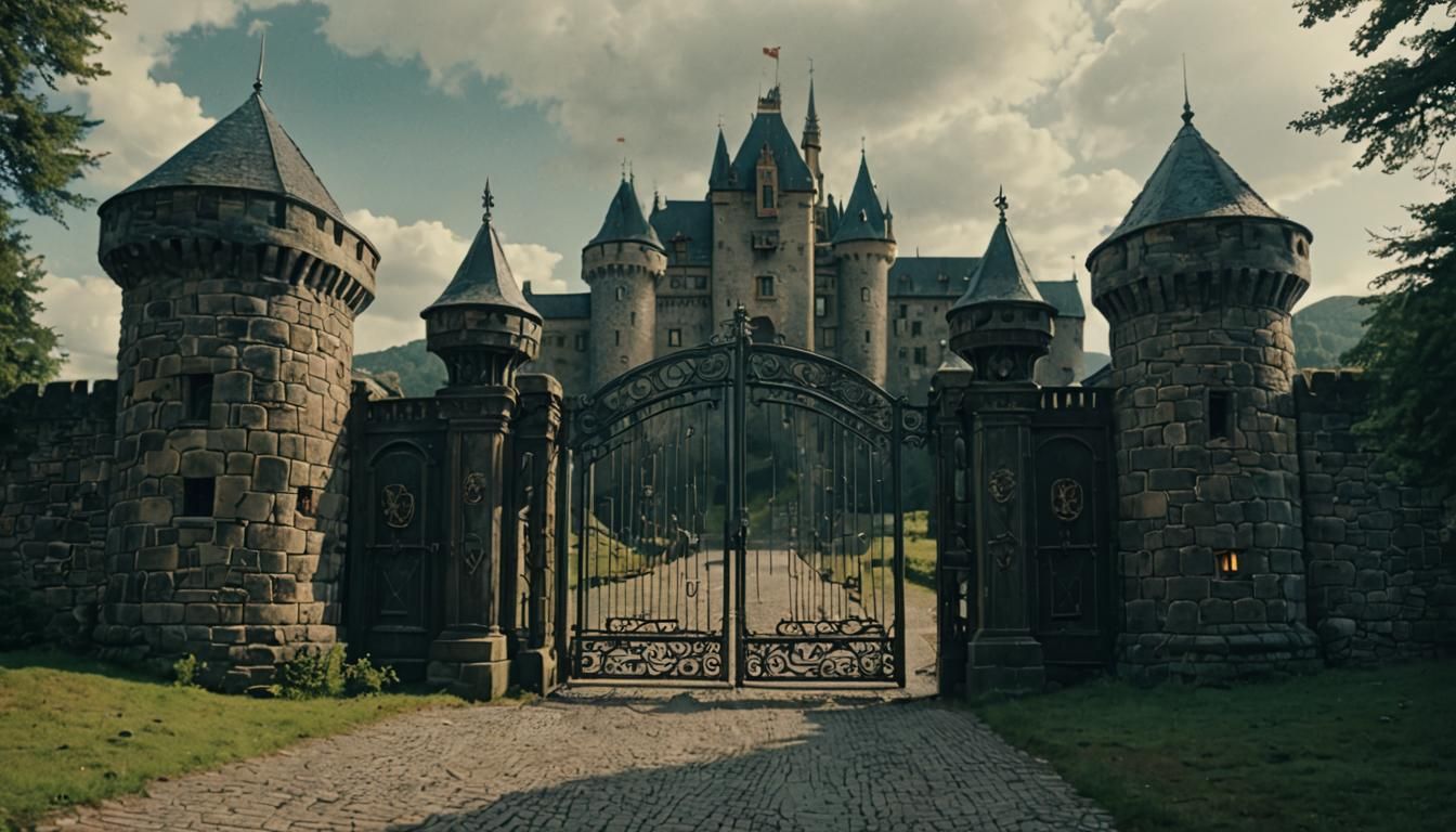 Epic Castle Gate in Cinematic Style