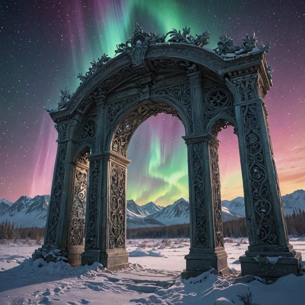 Mystical Obsidian Archway Opens Astral Portal