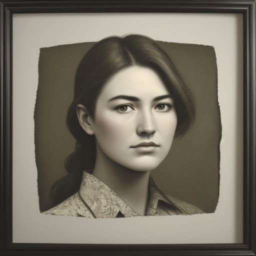 Framed Portrait: Female Ernest Hemingway
