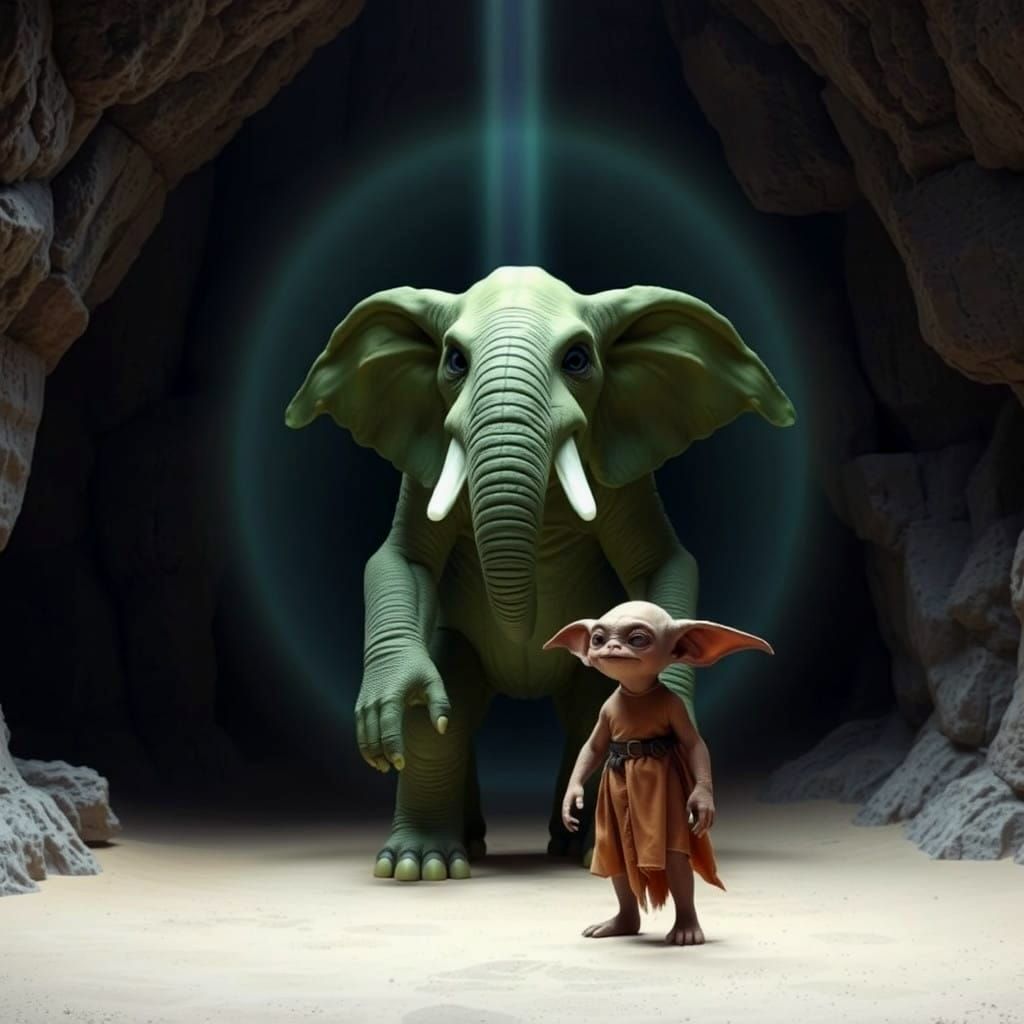 Fantastic Creature Friends in a Star Wars Cave