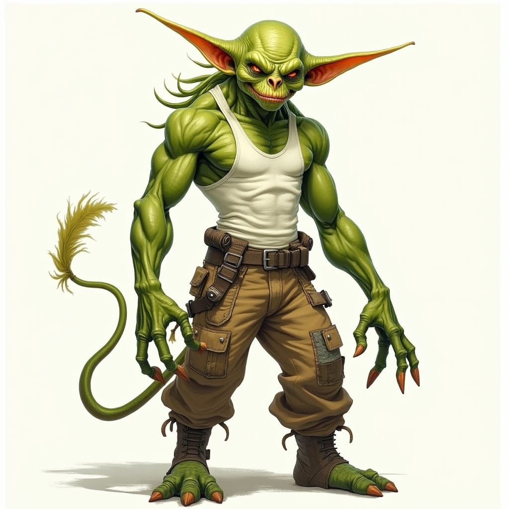 Athletic Goblin Character Illustration