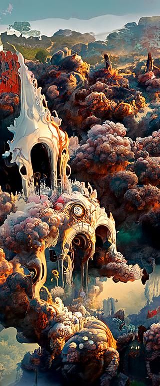 Steampunk Explosion in Australian Desert Dusk