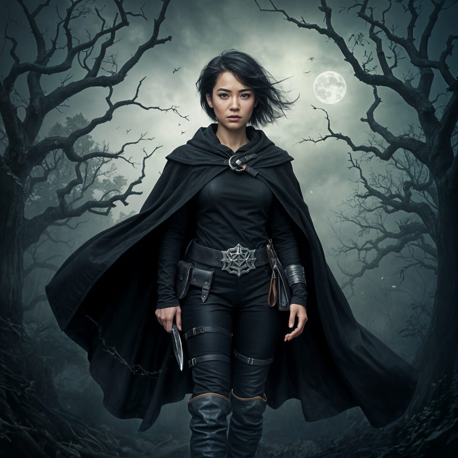 Mysterious Thai Bounty Hunter in Dark Forest