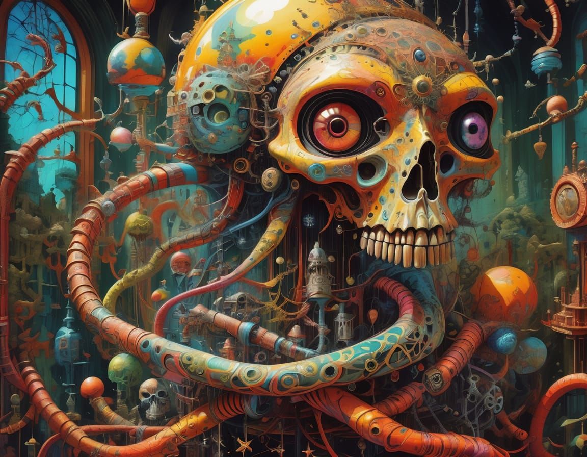 Surreal Macrocosmic Reflection of an Artist's Inner Life