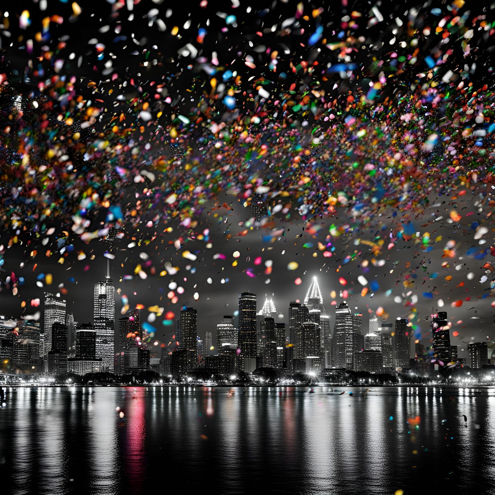 Confetti Rain on a Dreary Day