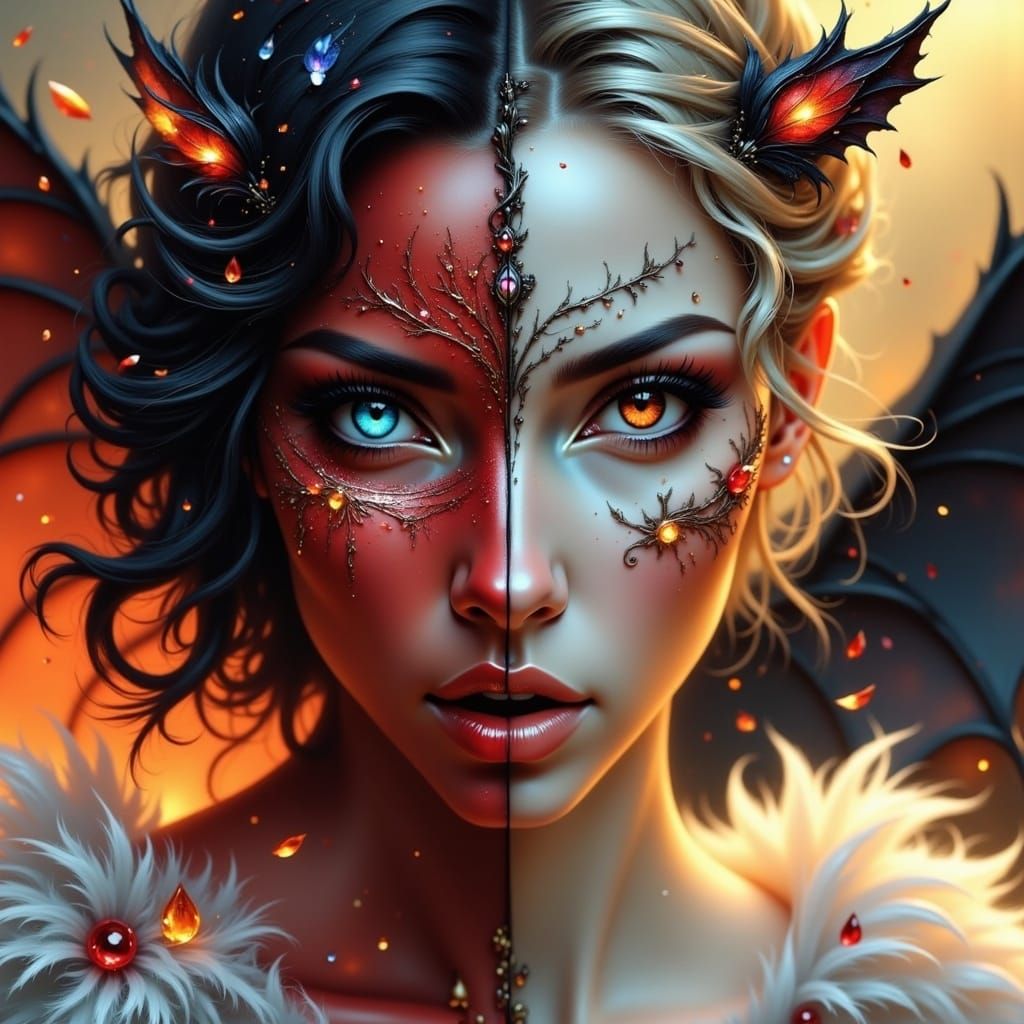 Divine Hybrid in Duality