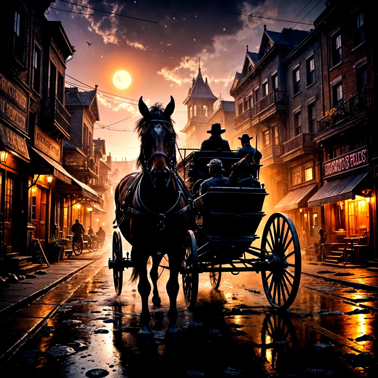 Vintage Western Masterpiece in Sepia Hues